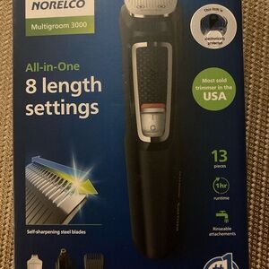 Norelco Multigroom 3000 Trimmer Brand new in box- Black